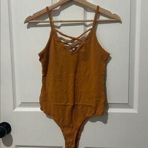 Bozzolo Mustard Strappy Bodysuit